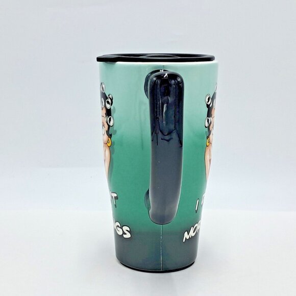 Betty Boop Ceramic Travel Mug -I Don't Do Mornings - 2008 - Picture 4 of 9